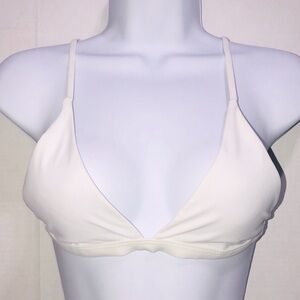 Zaful White Bikini Top Size 4
